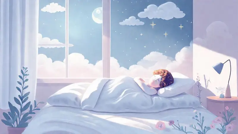 Figura durmiendo en un ambiente sereno