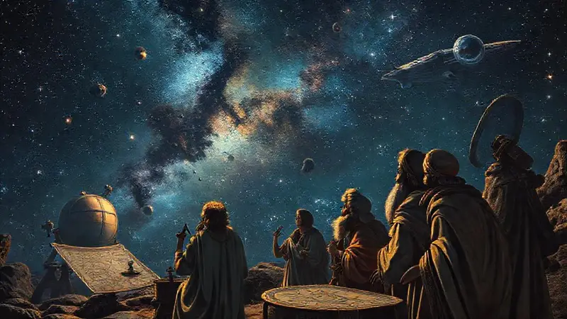 Astrónomos antiguos y modernos en el cosmos