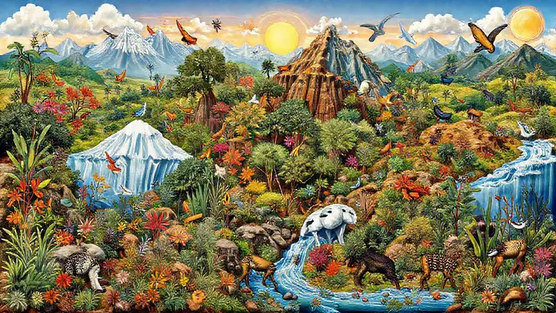 Ecosistema diverso y hermoso en constante evolución
