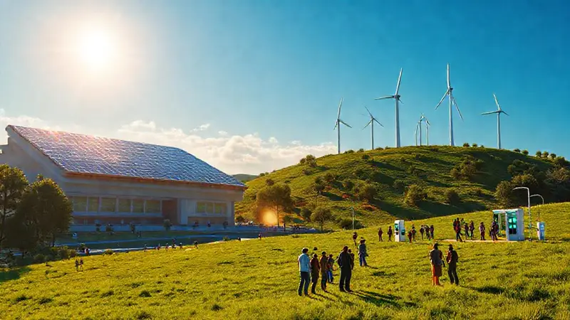 Planta energética futurista basada en sostenibilidad