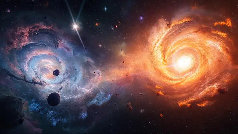 Cuerpos celestes crean un ambiente asombroso