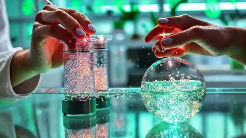 Nanotecnología purifica agua en laboratorio futurista