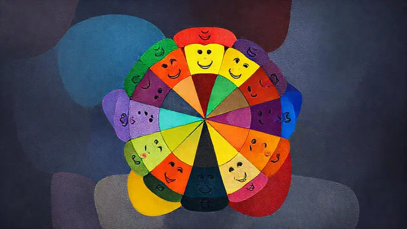 Rueda de colores y emociones en armonía