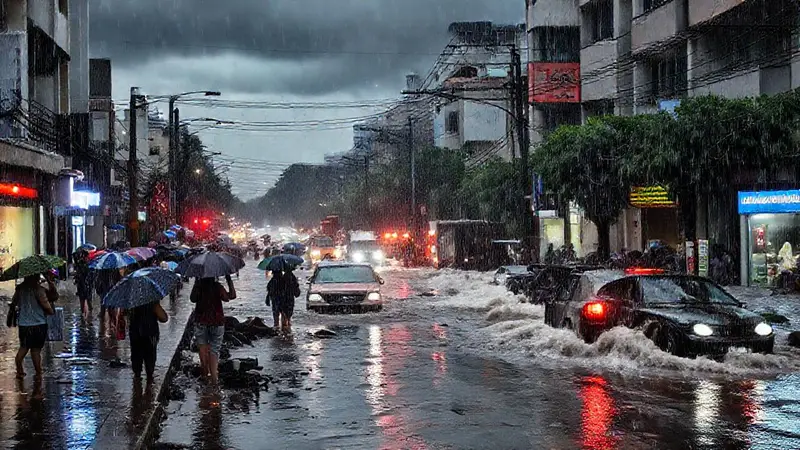 Lluvia intensa causa caos urbano y desbordes