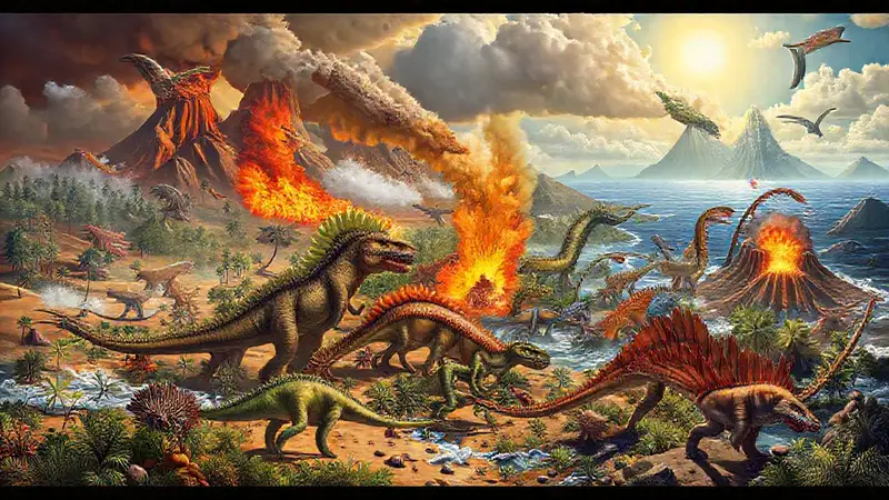 Dinosaurios en entornos diversos y vibrantes