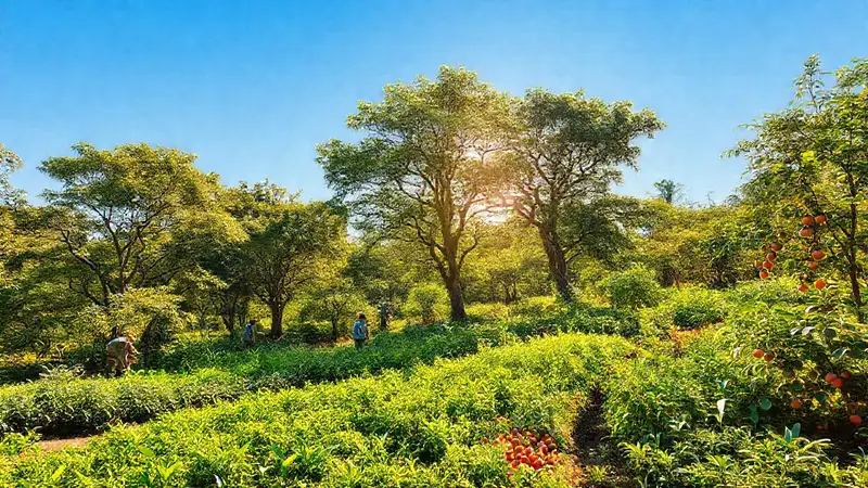 Paisaje agroforestal vibrante y sostenible