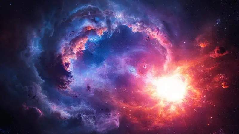 Nacimiento estelar en una nebulosa vibrante