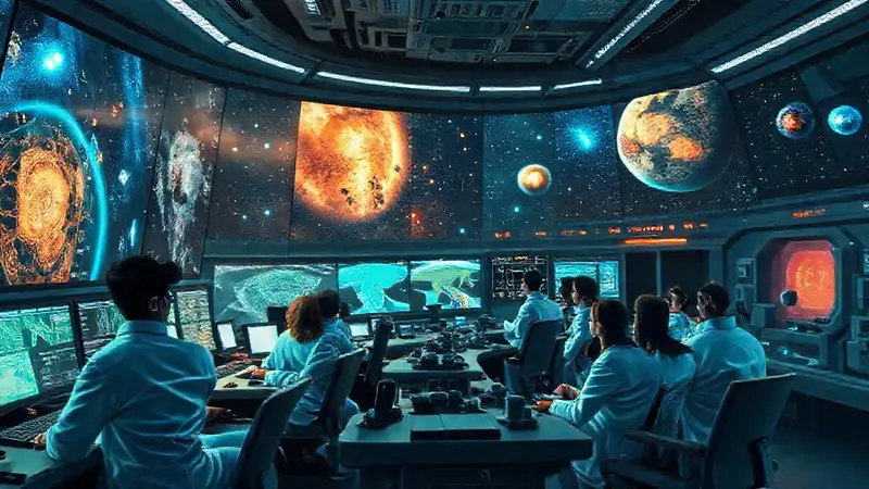 Científicos colaboran en sala futurista de exploración