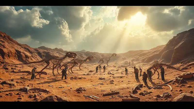 Excavación fósil con paleontólogos y hallazgos emocionantes