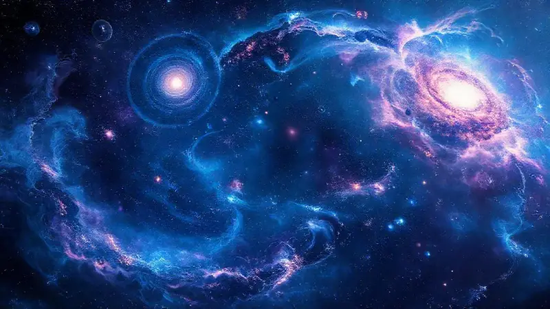 Universo armonioso de fuerzas y conexiones