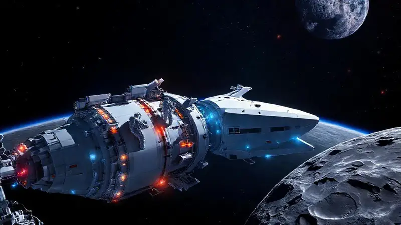 Astronautas colaboran en la Lunar Gateway