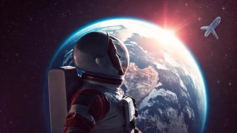 Astronauta observa vibrante Tierra desde el espacio