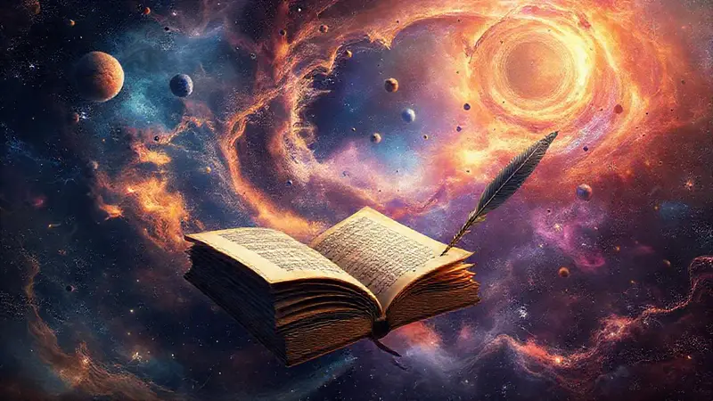 Galaxia colorida fusiona literatura y astronomía