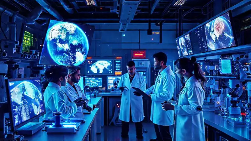Laboratorio avanzado con ciencia y tecnología colaborativa
