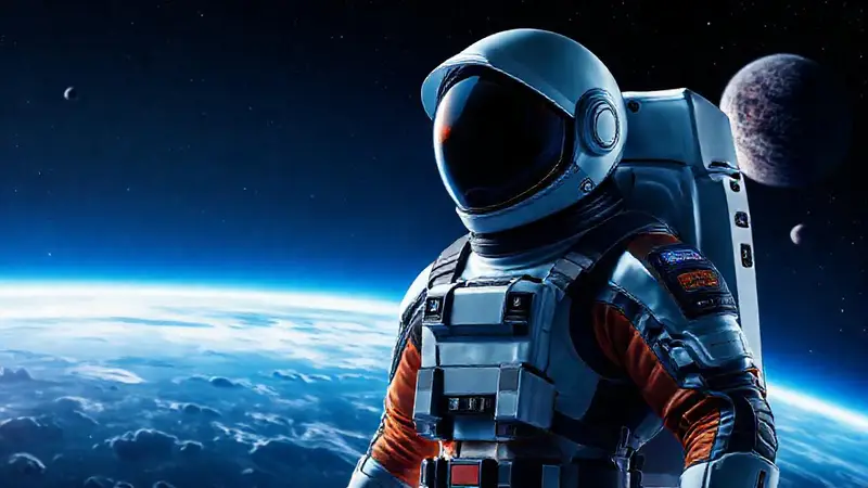 Traje espacial futurista