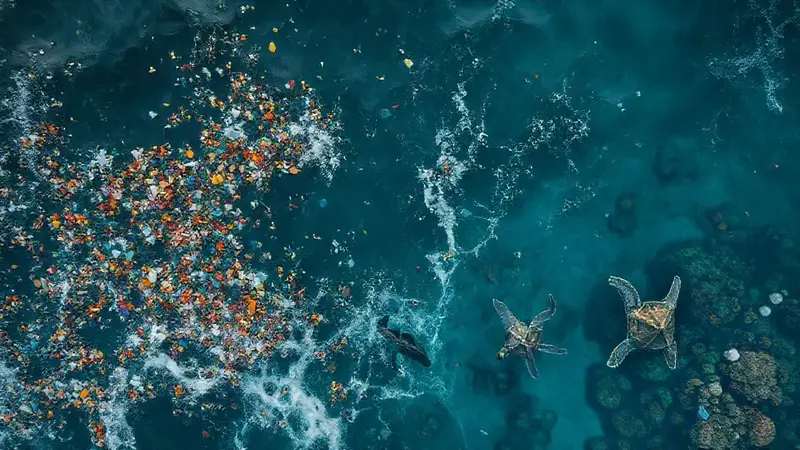 Oceano contaminado con plásticos y fauna en peligro