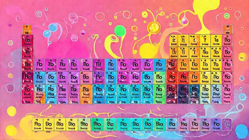 Tabla periódica colorida y educativa