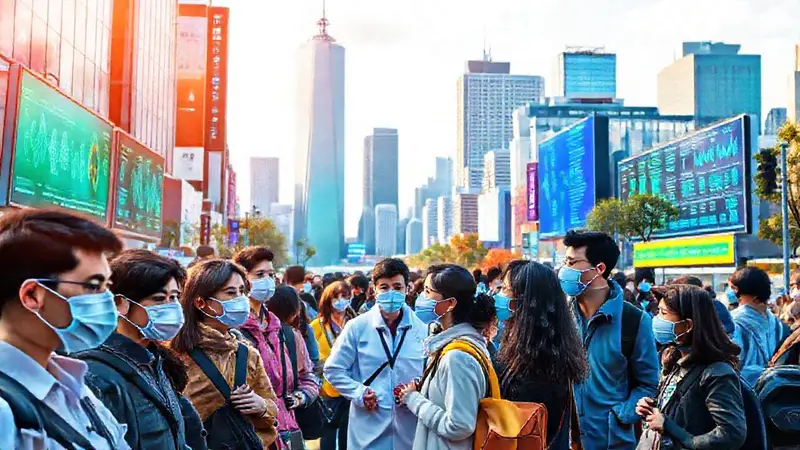 Ciudad vibrante con salud y tecnología unidas