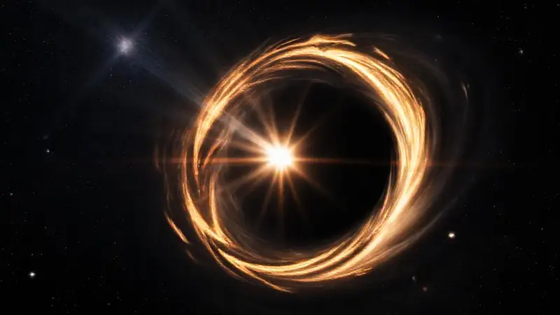 Silueta de agujero negro en el espacio