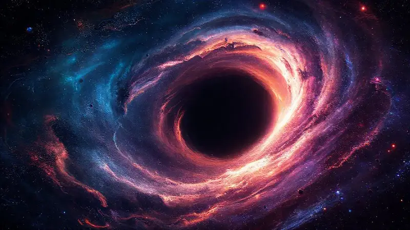 Galaxias brillantes y agujeros negros en el espacio