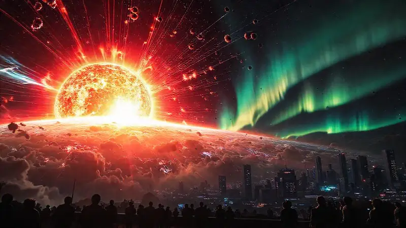 Tormenta solar ilumina la Tierra con maravilla