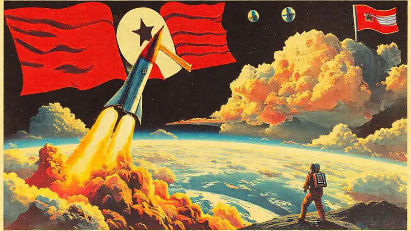 Un cohete asciende sobre la Tierra