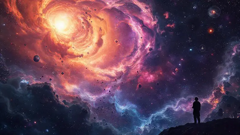 Un paisaje cósmico lleno de galaxias y ciencia