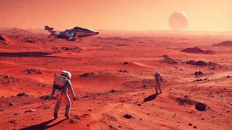 Exploración de Marte con tecnología futurista