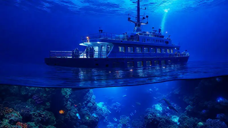 Investigación marina en vibrantes profundidades oceánicas