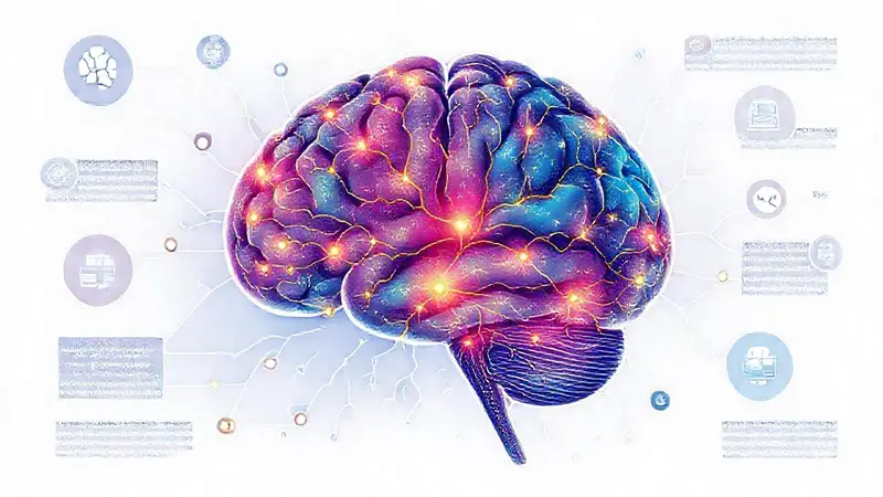 Infografía colorida sobre el cerebro humano