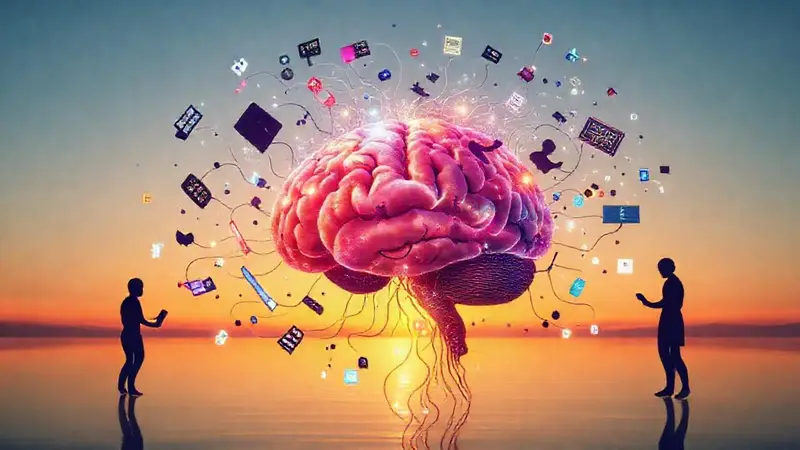 Cerebro abrumado por tecnología y datos