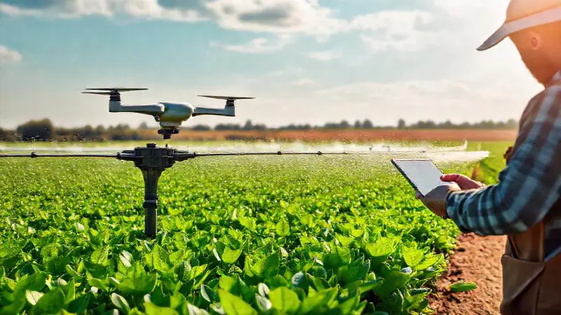 Sistema de riego inteligente en cultivo moderno