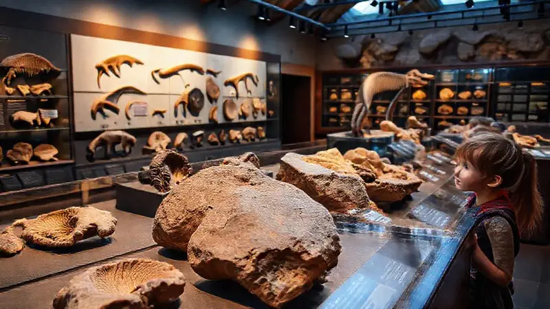 Fósiles en museo atraen curiosidad infantil