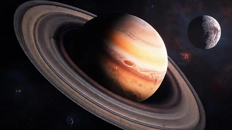 Los anillos de Saturno son impresionantes y coloridos