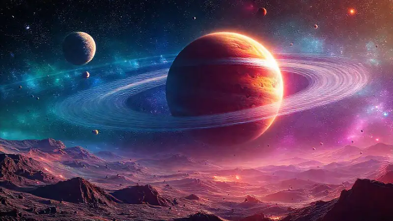 Exoplanetas coloridos en un vasto universo