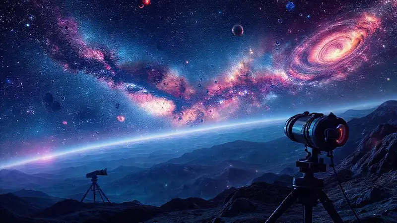 Telescopios futuristas observan galaxias y nebulosas