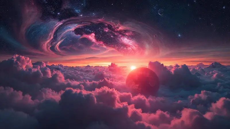 Venus brilla entre nubes y paisajes helados